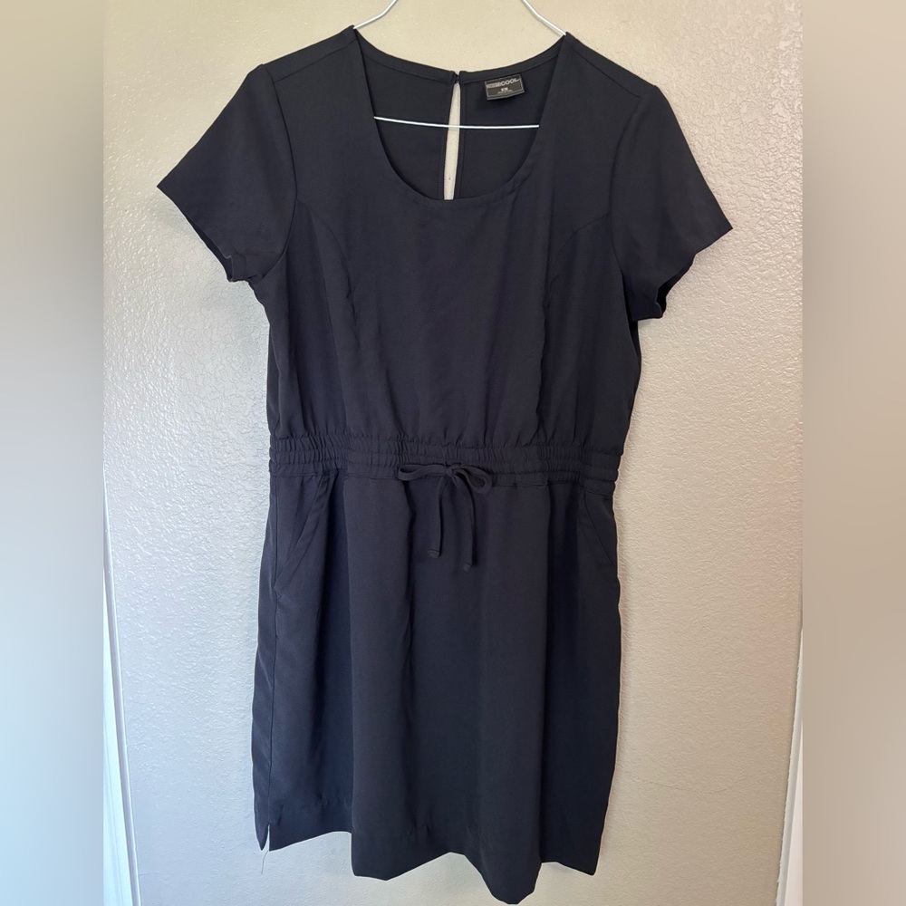 32 Degrees Black Mini Dress with Drawstring Waist